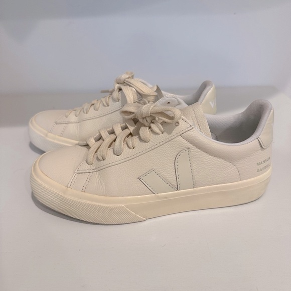 Veja x Mansur Gavriel Crema Leather Campo Sneaker RARE limited edition collab - Picture 1 of 7